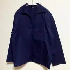 tergal ローヌプーラン　フレンチ　プルオーバー　シャツ　デッドストック