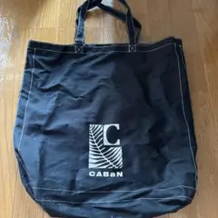 CABAn ロゴ入り ブラックトートバッグ