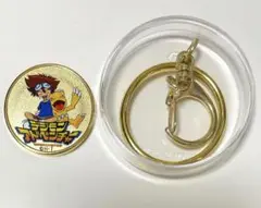 【新品】 東映　デジモンアドベンチャー　記念メダル&メダル用キーホルダー