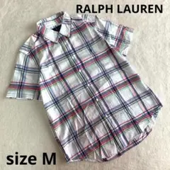 RALPH LAUREN ラルフローレン 半袖チェックシャツ レディース M