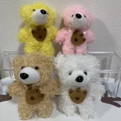 美品【AnimalKeychain】キーチェーン クマクッキー付き~4種セット~