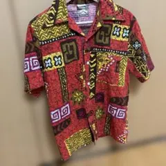 【ヴィンテージ】KING KONG パターン柄　開襟シャツ
