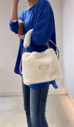 オーロラプレステージ ムートン巾着バック イシカワラボ