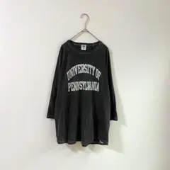3366【PENN】カレッジロゴプリントTシャツ　オーバーサイズ　ゆるだぼ