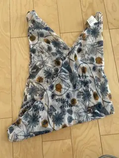 花柄ポリエステルスカーフ 60cm