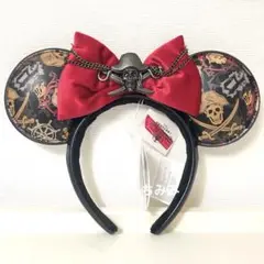即日発送❣️セール❣️上海ディズニーカリフォルニアパイレーツ赤リボンカチューシャ