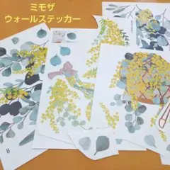 ミモザ ウォールステッカー A4サイズ