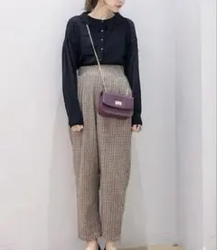 earth music&ecology チェック柄パンツ