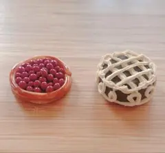 【美品】ドールハウス チェリーパイ＆チョコケーキ