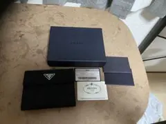 プラダ 三つ折り財布 ナイロン ブラック