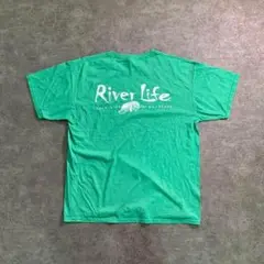 【FRUIT OF THE LOOM】マナティ　プリントTシャツ　緑　SM38