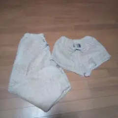 冬物処分セール！モコモコ部屋着パンツ&ショートパンツセット