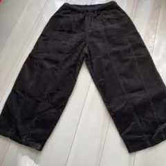 ダークオリーブ コーデュロイ ワイドパンツ