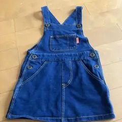 デニムブルー ジャンバースカート 110サイズ