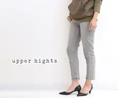美品☆アッパーハイツ THE STELLA ストレッチスリムテーパードパンツ