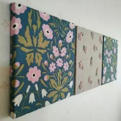 ❀.* 桃色小花 ファブリックパネル 15×15㎝ 3枚セット ❀.*