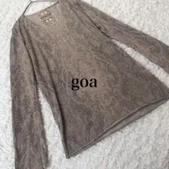 希少　美品　goa 00s y2k ロングtシャツ　ペイズリー