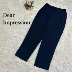 【ディアインプレッション】スラックスパンツ　ネイビー　きれいめ　テーパードパンツ