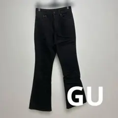 0003 GUブラックブーツカットデニム　フレアデニム　Ｓ
