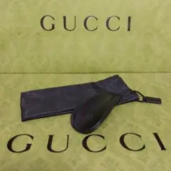 GUCCI　グッチ　シューホーン　レザー　靴ベラ　専用ポーチ　付き
