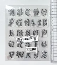 クリアスタンプ　アルファベット　蝶々