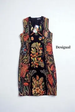 新品タグ付 Desigual WOVEN DRESS SHORT SLEEVE