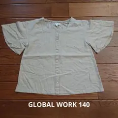GLOBAL WORK 半袖シャツ 140 ベージュ