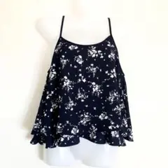 【INGNI】イング 花柄 かわいい 黒 キャミソール