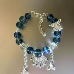 ハンドメイドブレスレット　ブルー