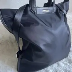 極美品✨バルコス リュック 2way ナイロン レザーA4可 大容量 ロゴ