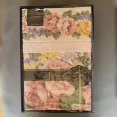 【未使用】大判花柄タオルケット 150×200cm