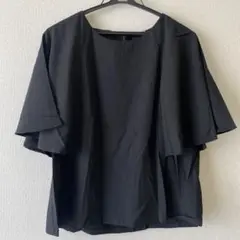 【新品未使用　タグ付き】bonte ブラックフレアスリーブ トップス MからL