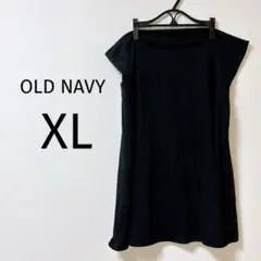8 OLD NAVY ブラック XL ひざ丈スカート スカート 黒 古着