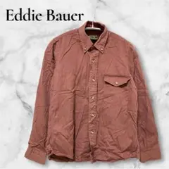 値引き歓迎 Eddie Bauer 【XL】長袖シャツ 赤茶色 くすみレッド