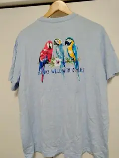 Caribbean カラフルオウム Tシャツ L