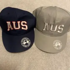 AUSロゴキャップセット ネイビー +グレー2点