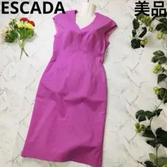 ★美品★ESCADA エスカーダ ロングワンピース サイズ34 ピンク