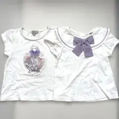 【100cm】エニファム　anyFAM Tシャツ2枚組