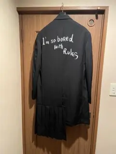yohjiyamamoto 23ss 左プリーツメッセージアシメジャケット