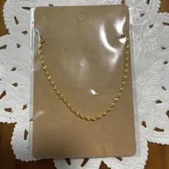 新品　ゴールドツイストチェーンネックレス