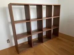 無印 スタッキングシェルフ 棚 3段4列 ウォールナット