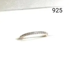 シルバー925 ピンクゴールドエタニティピンキーリング 1号