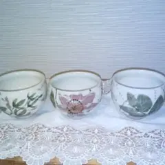 益子焼 作家物湯飲み 3客揃い
