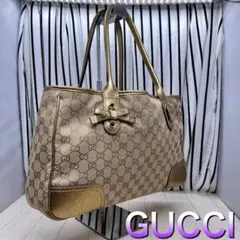 【超美品】GUCCI×グッチ A4収納可能プリンシートート