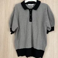 新品、タグ付き　KHALIA 半袖ポロシャツ ブラック/ホワイト