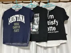 PINKLATTE キッズTシャツ　3枚セット　サイズ　XXS 140