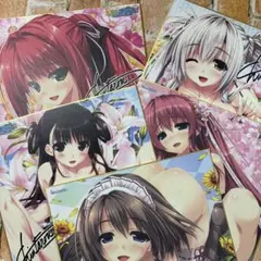 はるるみなもに イラスト色紙 5枚まとめ セット KC351