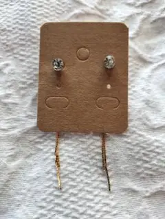 クリスタル ゴールド ピアス セット