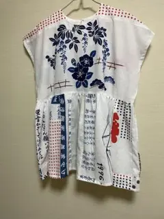 手ぬぐいリメイク チュニックブラウス