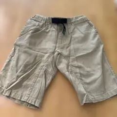 ベージュ ハーフパンツ 調整可能ベルト付き